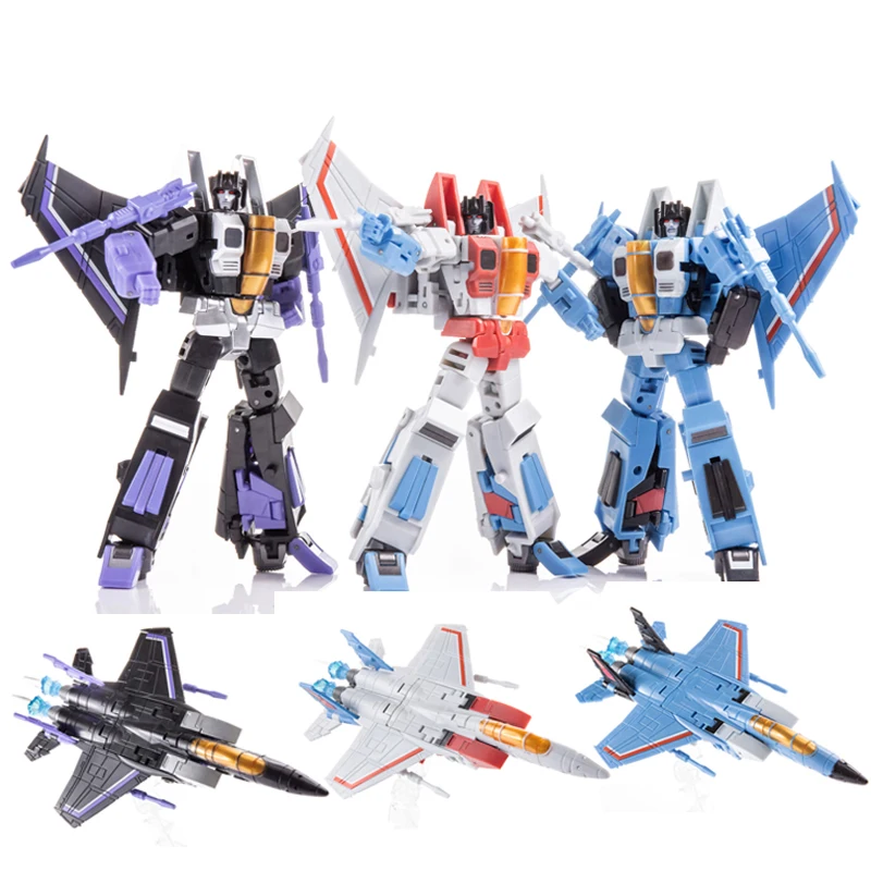 

Transformation FG01-03 Red Spider Skywarp Thundercracker Set F15 Plane Model G1 Mini Pocket Action Figure Robot Toys Gifts