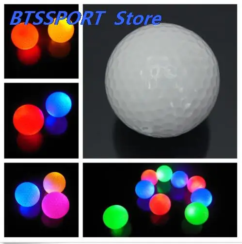 1Pc Nice Light-up Flashing Night Light Glowing Fluorescence Golf Balls Golfing