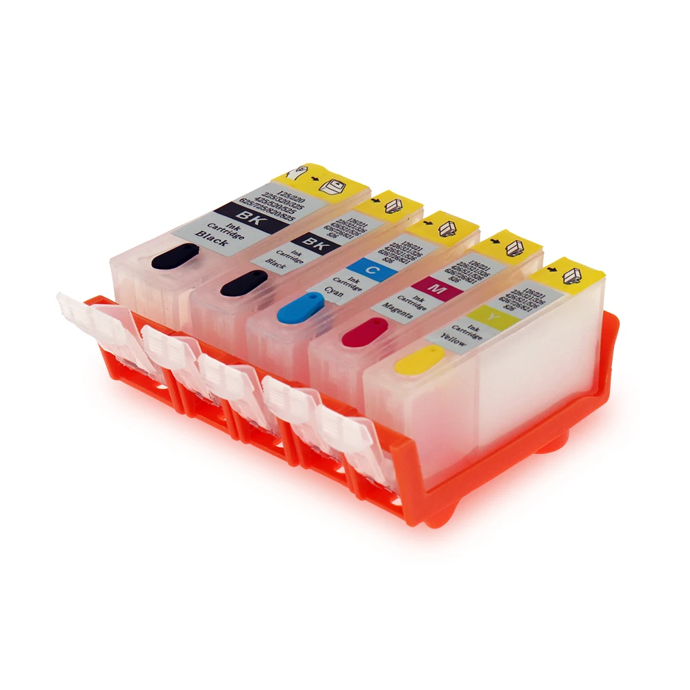 5 pcs PGI-225 CLI-226 Refillable Ink Cartridges for Canon PIXMA MG5120 MG5220 MG6120 MG8120 MG5320 IP4820 IP4920 MX882 IX6520