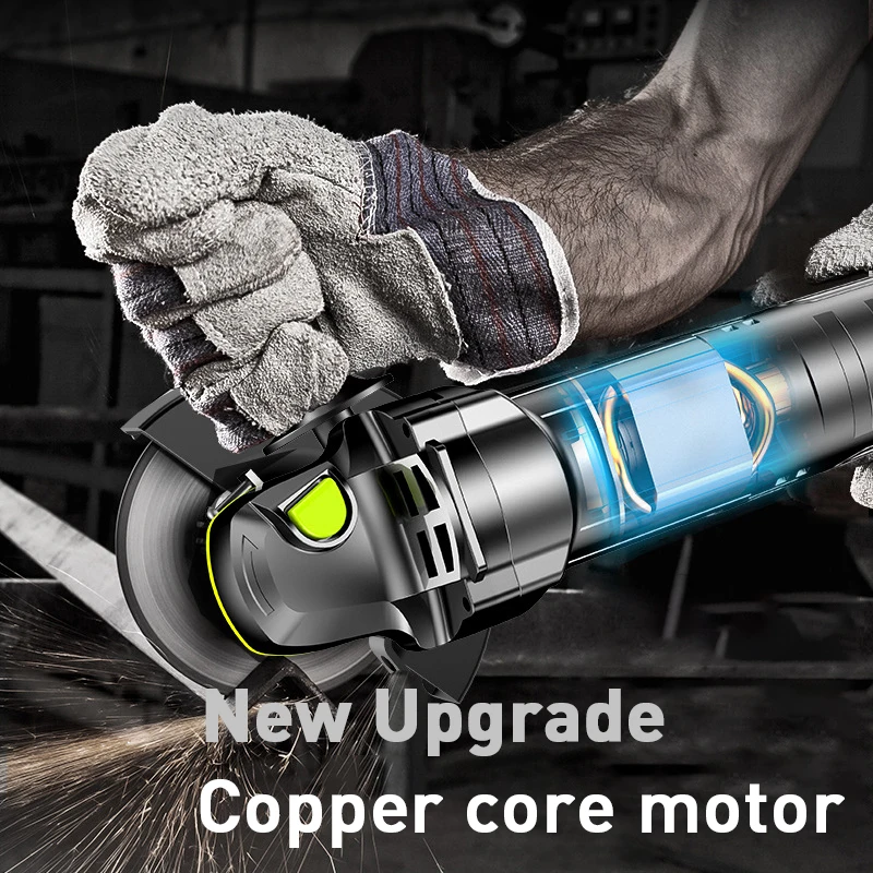2000W Angle Grinder Grinding Machine Cutting Electric Power Tool Cutting Machine Polisher Multi-function Woodworking Home DIY