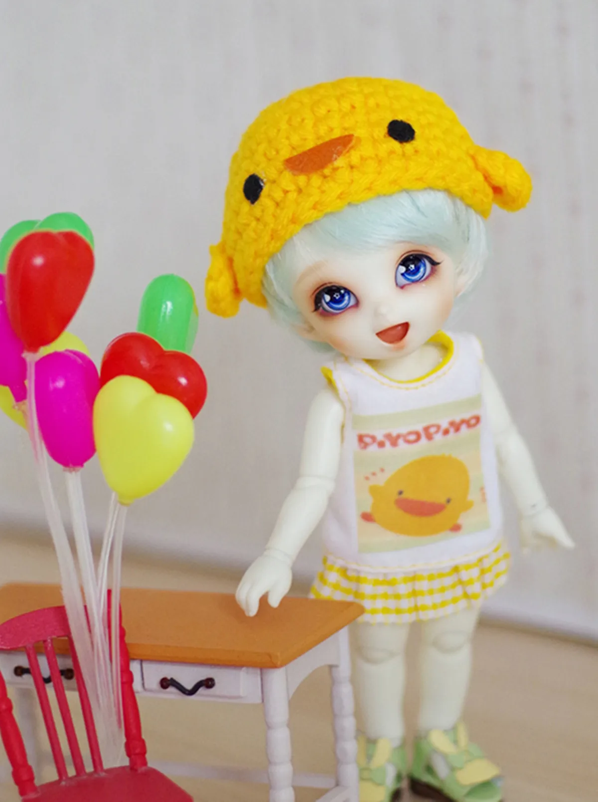 Bjd hua bjd sd 1/8 pongpong puffs 수지 바디 몰드 패션, 귀여운 생일 선물