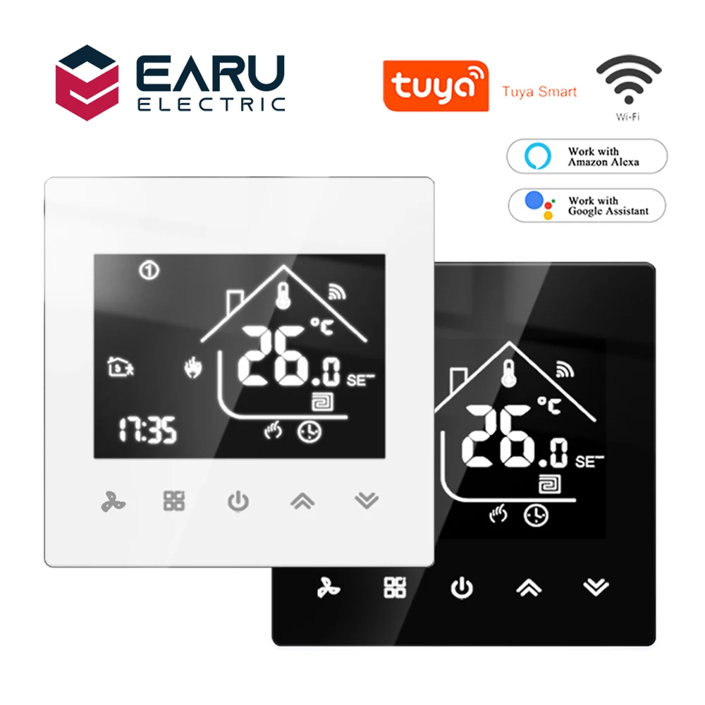 

WiFi Smart Thermostat Temperature Controller Electric Floor Heating TRV Water Gas Boiler Remote Control byTuya Alexa Google Home