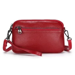 RanHuang New 2024 Women's Genuine Leather Shoulder Bags Small Messenger Bags Casual Clutch Bags Cow Leather Crossbody Bags B115