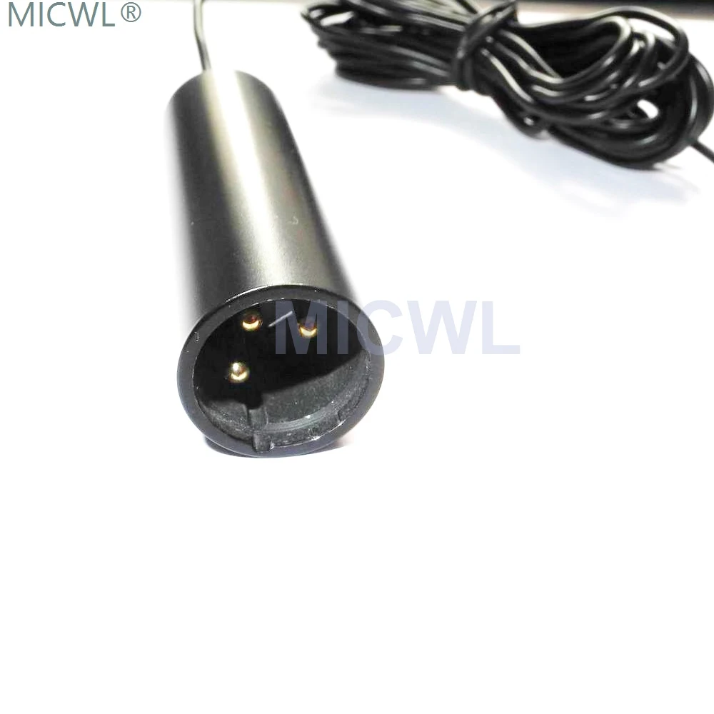 MiCWL Lapel Microphone Clip-On XLR Lavalier Power 48V Phantom 3Pin Mic 5m wire for DJ Mixer Tascam Zoom