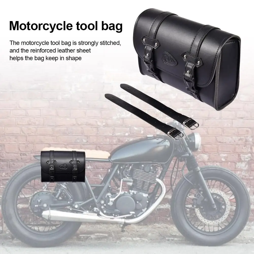 

Motorcycle Tool Bag Universal Rear Saddle New Saddlebags Storage Large Capacity Front Forks Handlebar Sided For PU Leather 2020