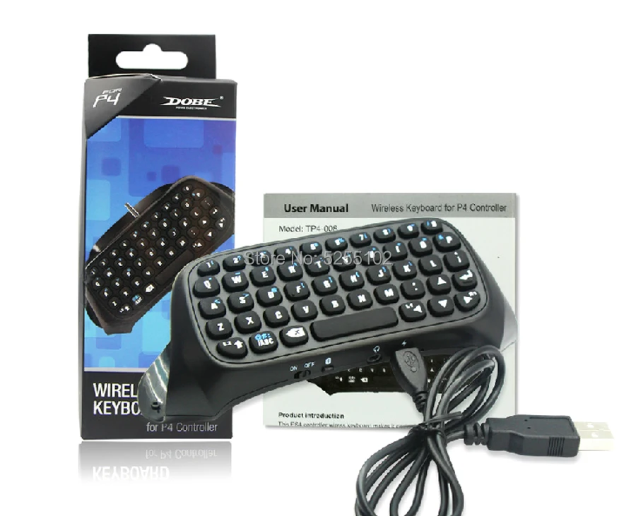 1Set Mini Wireless Keyboard 3.5mm Plug Game Chat pad Message Keyboard for Sony for Playstation4 for PS4 Controller