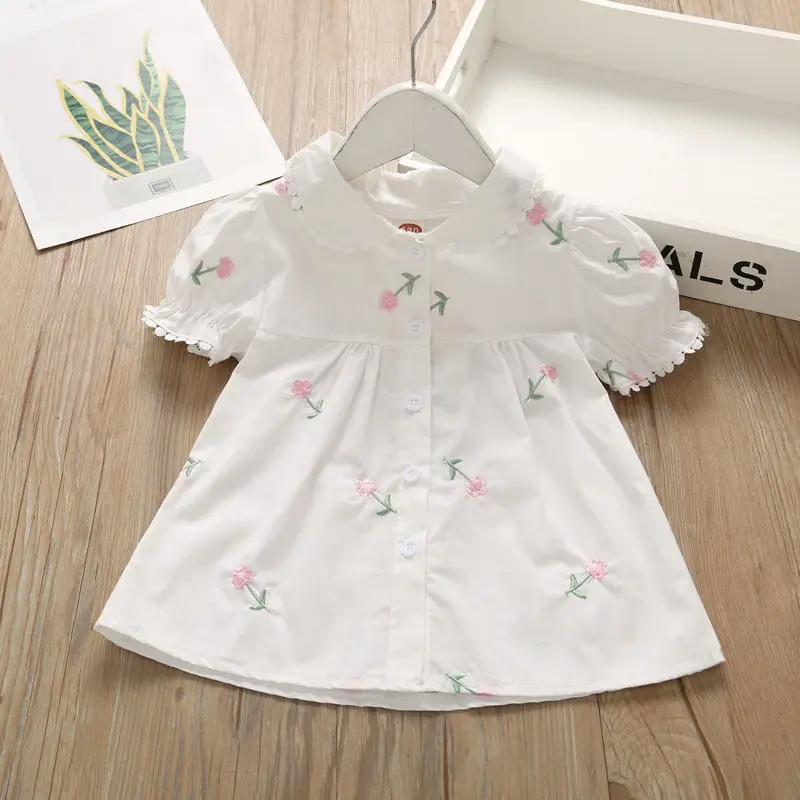 2022 new spring autumn summer Girls Kids printing shirt comfortable cute baby Clothes Children Clothing