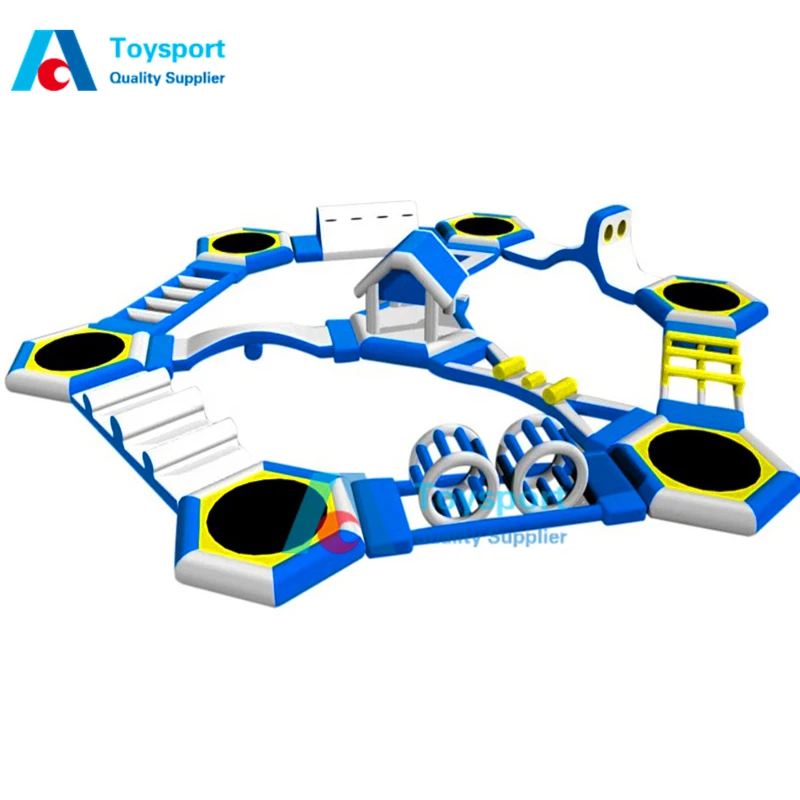 Beach Ocean Water Games Floating Obstacle Course Inflatable Water Park