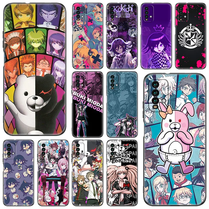 DANGANRONPA Silicone Phone Case For Xiaomi Redmi Note 10 9 Pro Max 10s 9s 8 8A 7 Pro 9 9C 9A 9T 10T Soft TPU Black Cover Coque