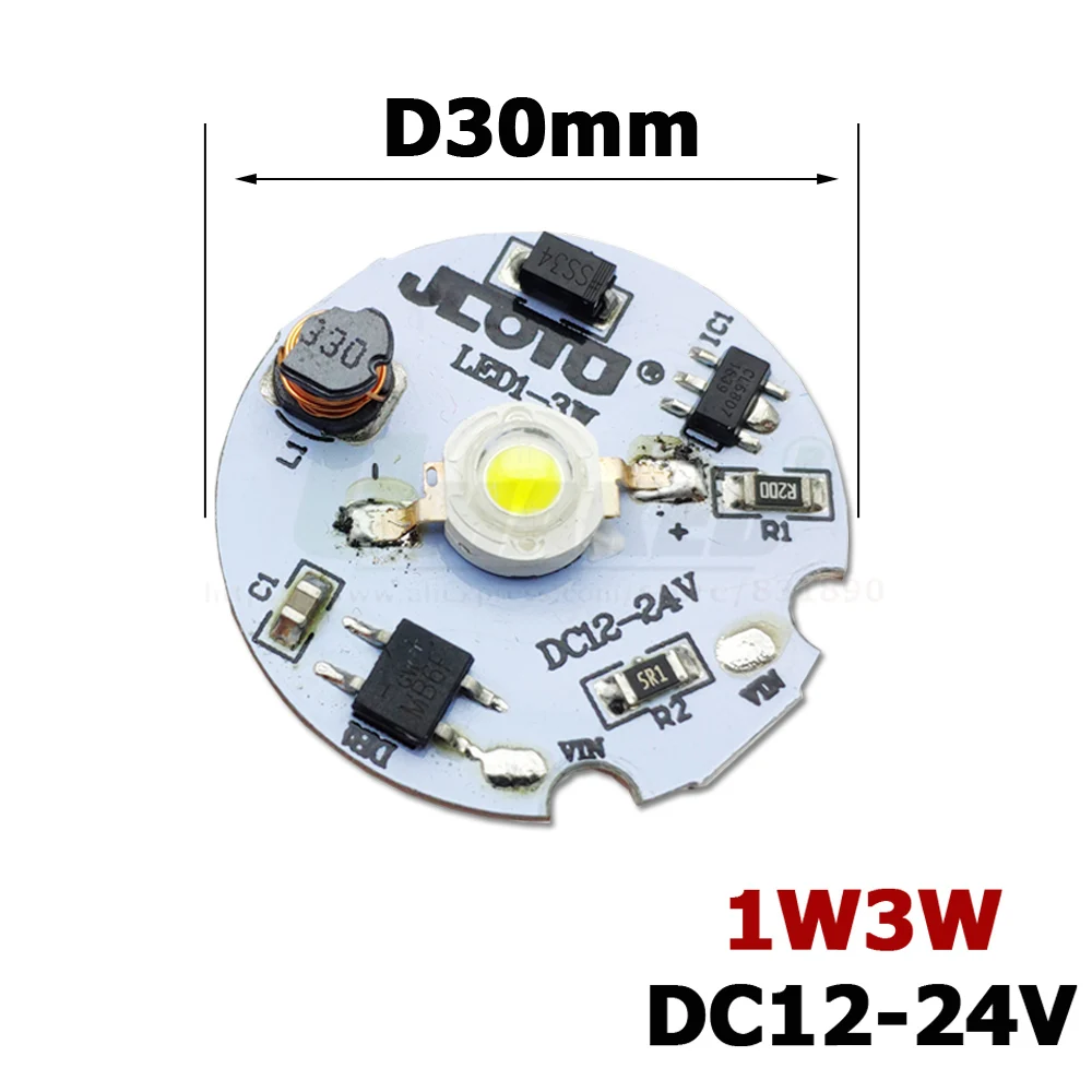 High Power1/3/5W LED PCB DC3-5V-12V-24V Aliminum Heatsink plate installed LEDs Warm White R/G/B/Y/P USB lamp Battery/solar light