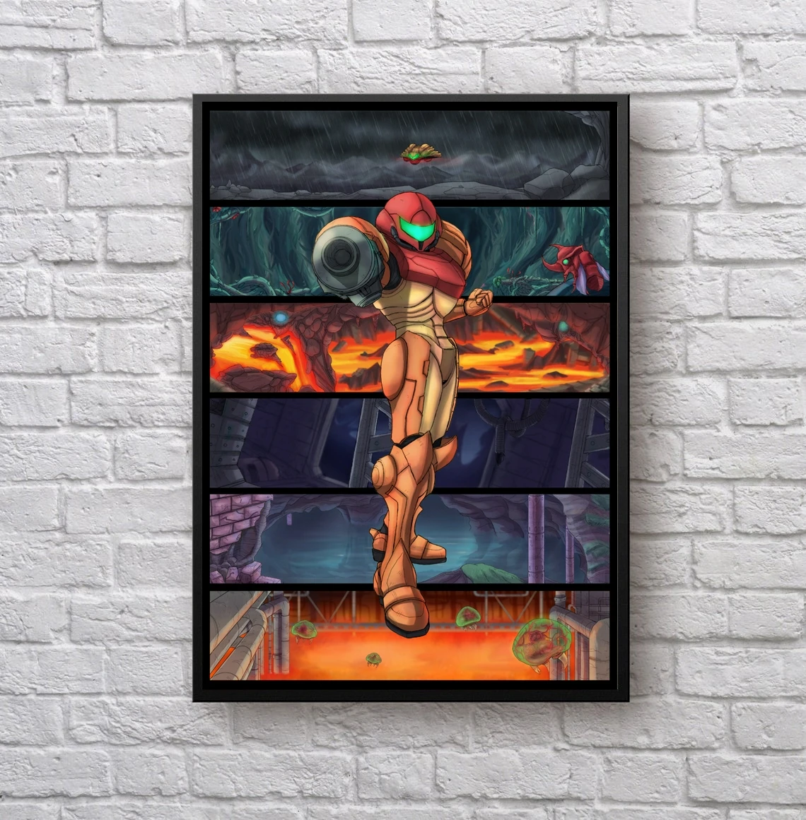 Super Metroid CLassic Video Game Canvas Poster Home Wall Painting Decoration (No Frame)