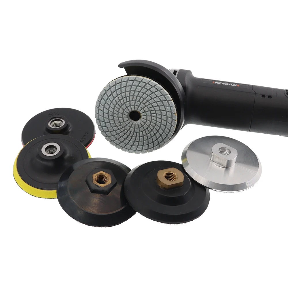 Imagem -06 - Polegada Diamante Molhado Polimento Almofada 100 mm Rodas de Moagem Flexíveis para Granito Pedra Mármore Branco Disco Lixamento Peças