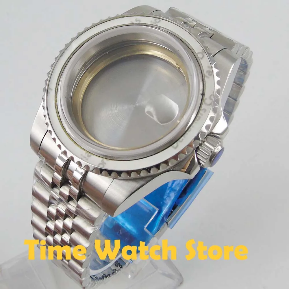 

40mm Watch Case 10ATM Waterproof Sapphire Glass 316L Stainless Steel Bracelet Fit Mingzhu 2813 Miyota 8215 821A ETA 2836