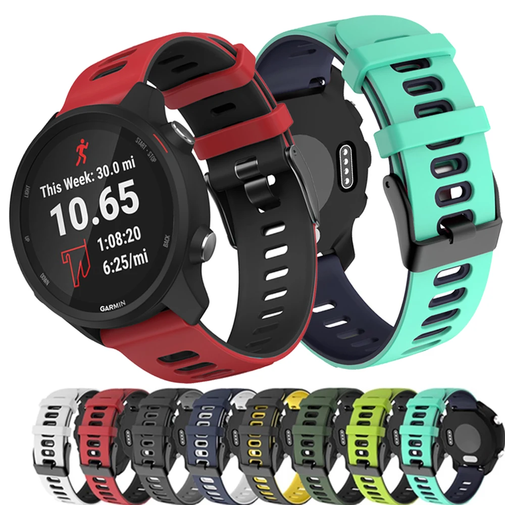 Garmin Venu 2 용 실리콘 팔찌 Garmin Forerunner 158 M 245 55 용 스포츠 시계 밴드 Vivoactive 4 3 Venu 손목 스트랩