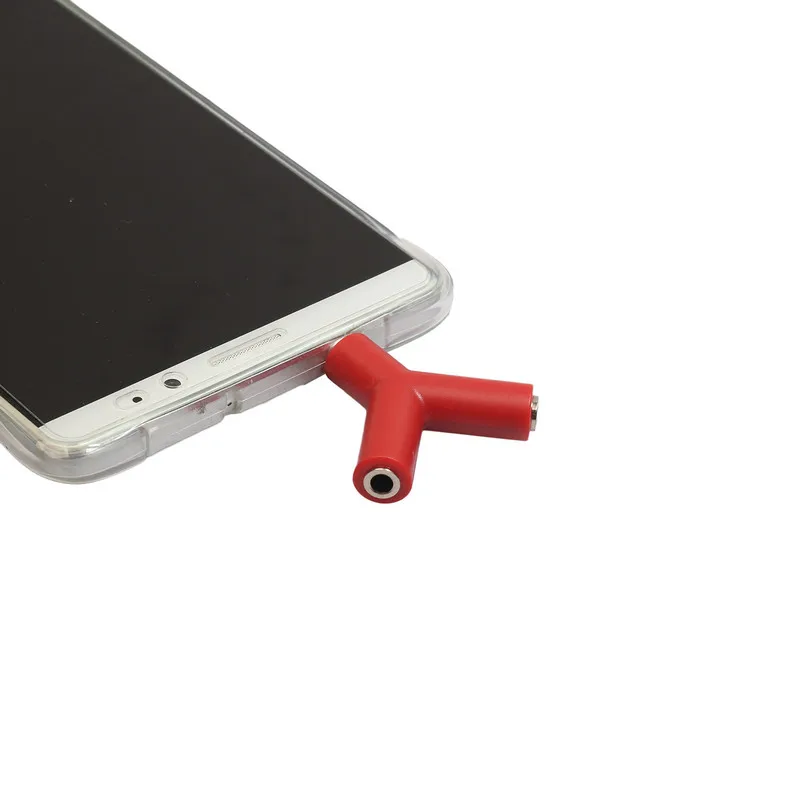 ใหม่ Y-ประเภทหูฟัง Splitter สีหนึ่งจุดสองคู่หูฟัง Splitter 3.5มม.อะแดปเตอร์เสียง