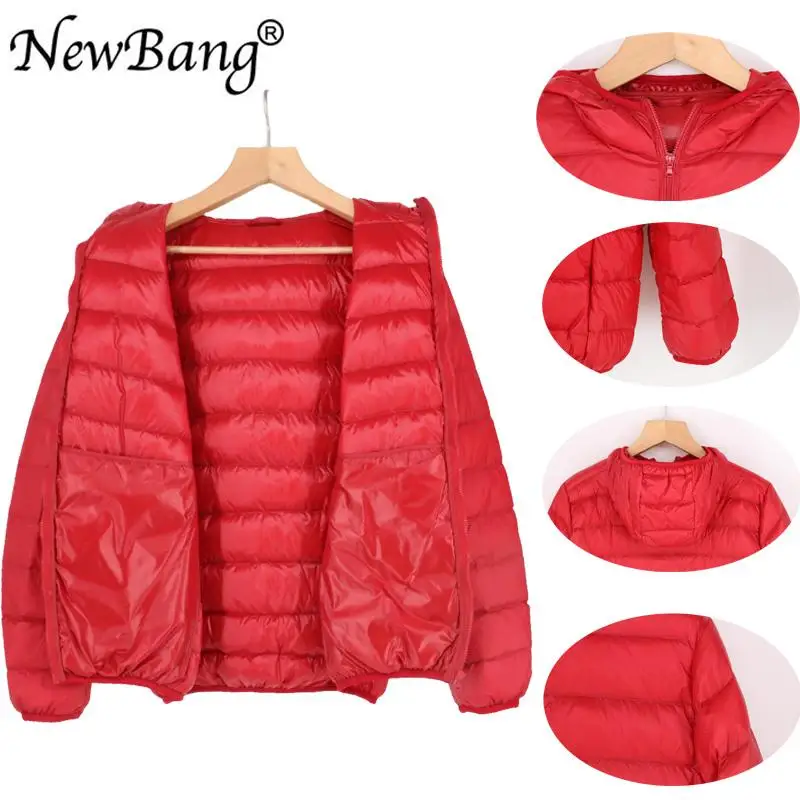 NewBang Brand 6XL 7XL 8XL Large Size Womens Down Jacket Ultra Light Down Jacket Women Winter Windproof Feather Coats