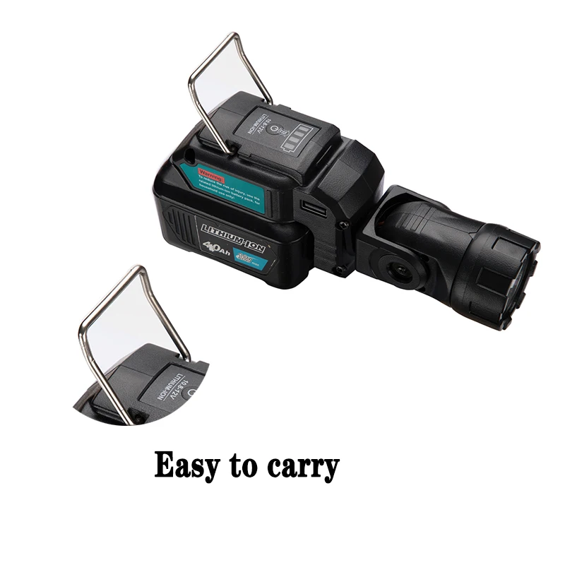 For Makita for Dewalt 10.8V 12V Li-ion Battery LED Cordless Work Light Portable Spotlight Work Lamp Flashlight DCB120