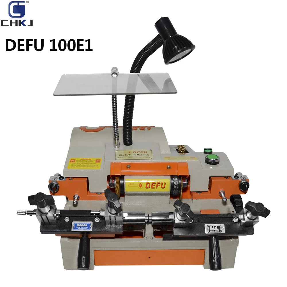 CHKJ DEFU 100E1 Horizontal Machine for Making Keys Double Head Duplicating Car key Cutting Machine Locksmith Supplies Tools