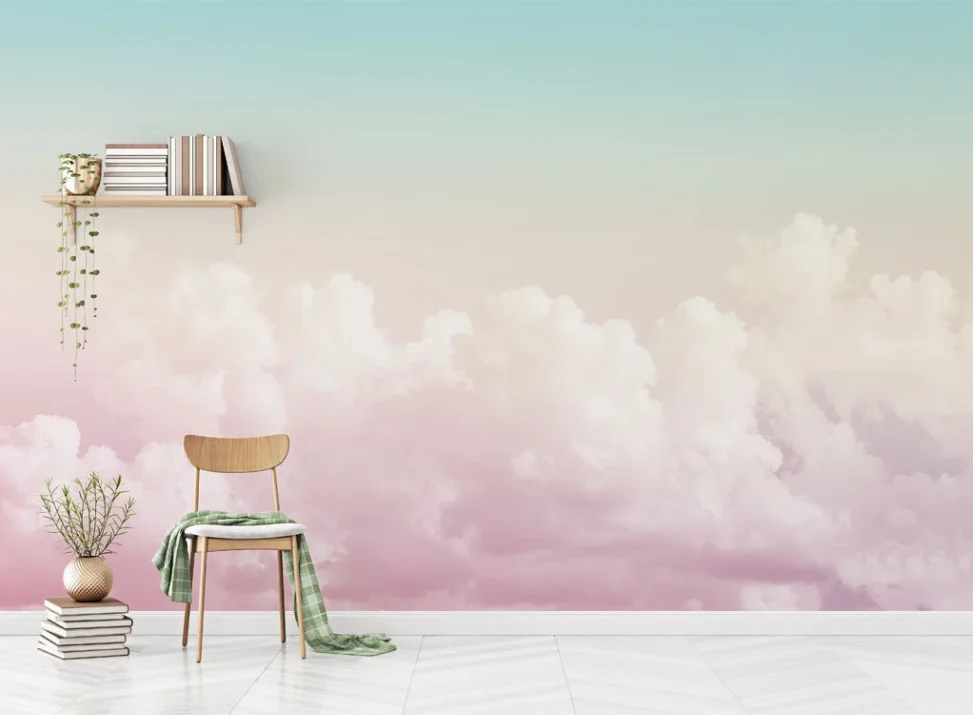 Xue Su Custom Grote Behang Mural Mooie Roze Sky Wolken Woonkamer Slaapkamer Tv Achtergrond Muur Wandbekleding