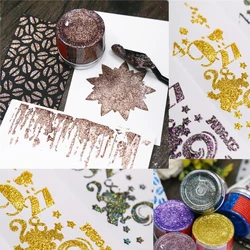 50ml Per Jar Glitter Gel Glitter Paste For Art Paint Scrapbooking Handmade Card Making Craft Alinacutle