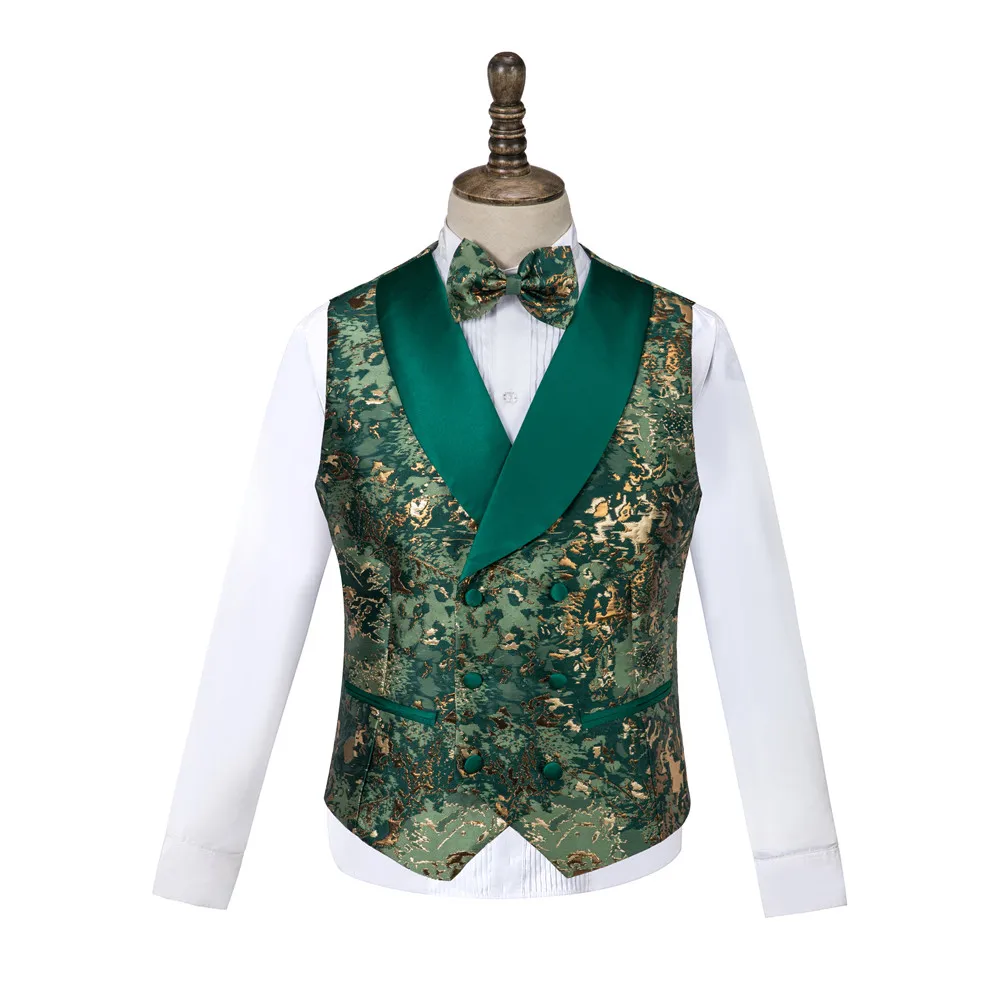 Gwenhwyfar 2026 New Designed Camouflage Men Vest Top Quality Dark Green Lapel Groom Party Prom Wear Waistcoat Fashion Men Vest
