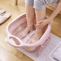 Foot Soaking Bucket Folding Basin Plastic Foaming Massage Bucket Household Sauna Bathtub Pedicure Bath Foldable Bathtub