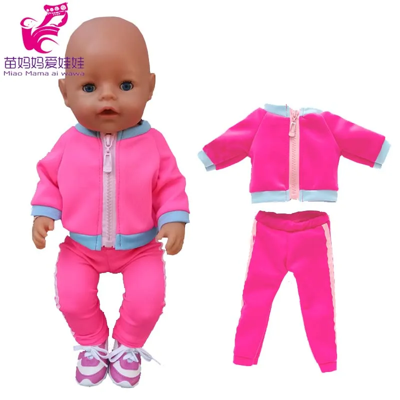 43 CM Baby Doll Clothes Pajama Set Jacket Coat 17 Inch Dolls Jeans Children Gift Toys Outfit