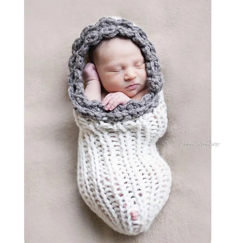 Baby art photo costume baby one-month photo prop Newborn photo costume Woven bag studio sleeping bag