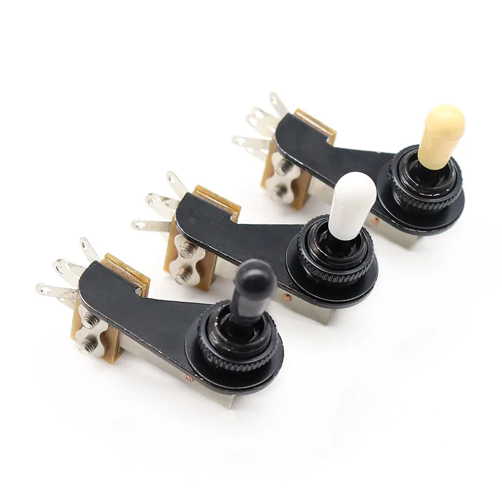 1pcs L Type 3 Way Guitar Switch Plastic tip Guitar Pickup Selector Toggle Switch for Electric Guitar