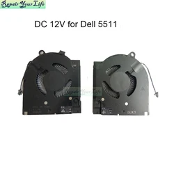 Refroidisseur pour ordinateur portable, refroidisseur pour Dell G15 5511 5515 5510 2021 RTX3060 RTX3050, ventilateur de refroidissement pour ordinateur portable de jeu CPU GPU