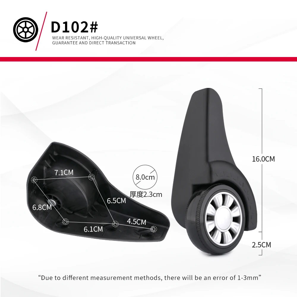 DiLong D102 Replacement Parts For Trolley Luggage Suitcase Wear-resistant Wheels Password Luggage Luggage Wheels Repair Casters