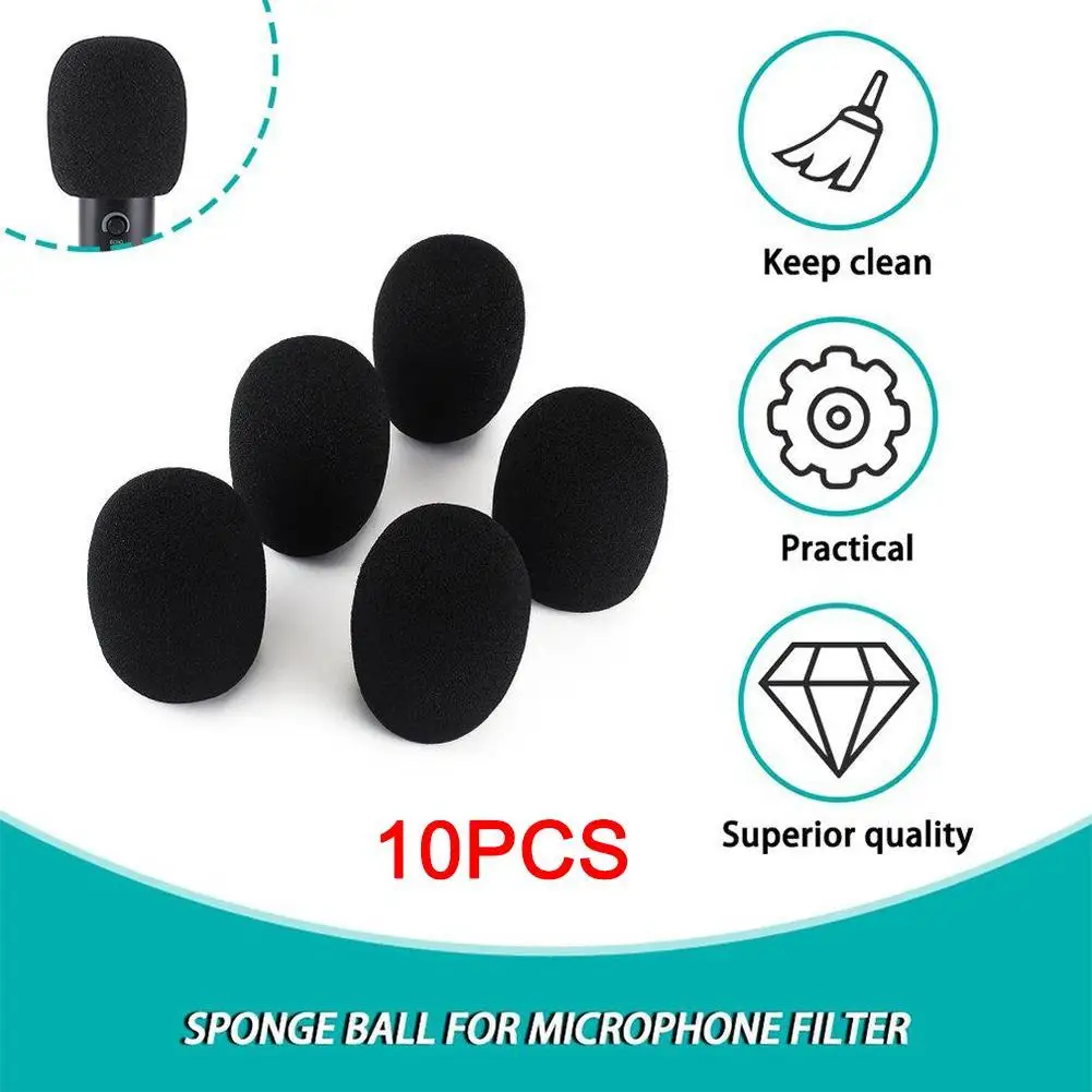 10pcs Headset Replacement Foam Microphone Cover Telephone Headset Mic Cover Microphone Windscreen Windshied Headset Foam