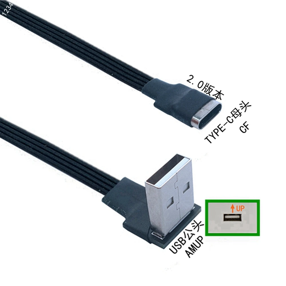 USB إلى نوع C كابل شحن الكوع 90 درجة USB C كابل البيانات مايكرو USB لجميع الهواتف الذكية