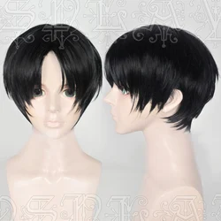 Anime Killing Stalking Wigs Yoon Bum Yoonbum Short Black Heat Resistant Hair Synthetic Cosplay Wig + Wig Cap