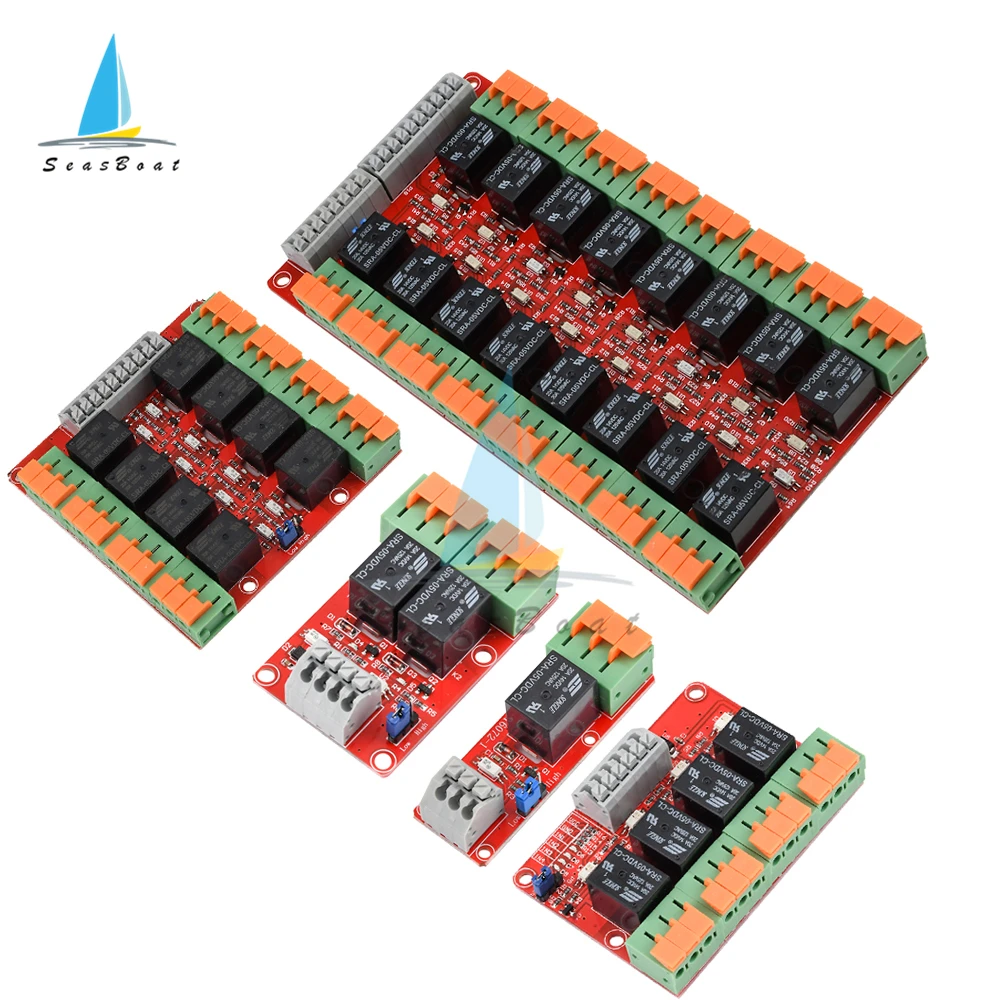 1 2 4 8 16 Channel 5V 20A Relay Module Board Shield with Optocoupler Support High and Low Level Trigger for Arduino