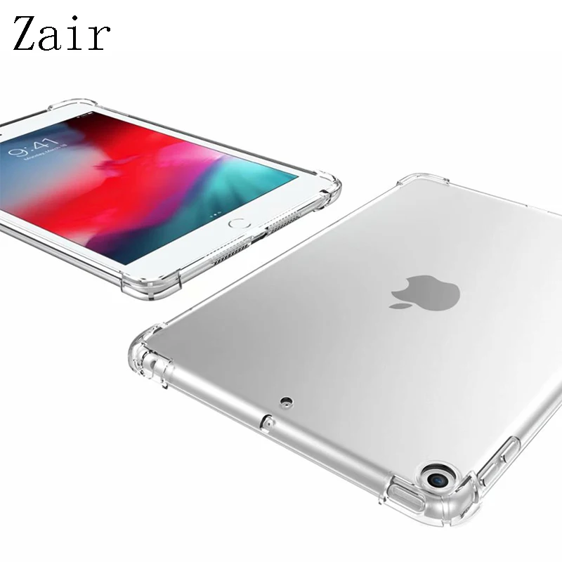 

Shockproof silicone case for iPad Mini Air Pro 1 2 3 4 5 6 7 7.9 9.7 10.2 10.5 11 flexible bumper clear transparent back cover