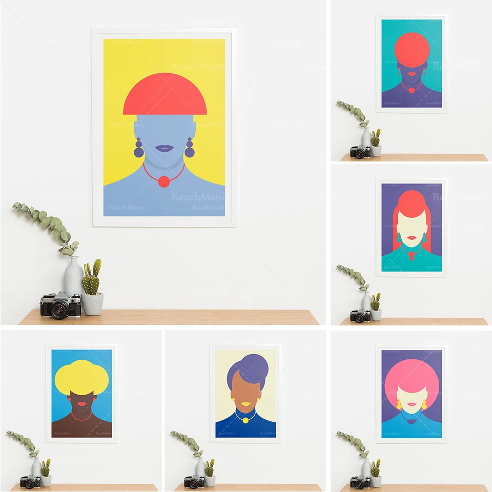 

Female Abstract Art Prints | Color Portrait Prints | Feminist Artworks | Decorative Murals | Moore Art Gallery Decorative Canvas