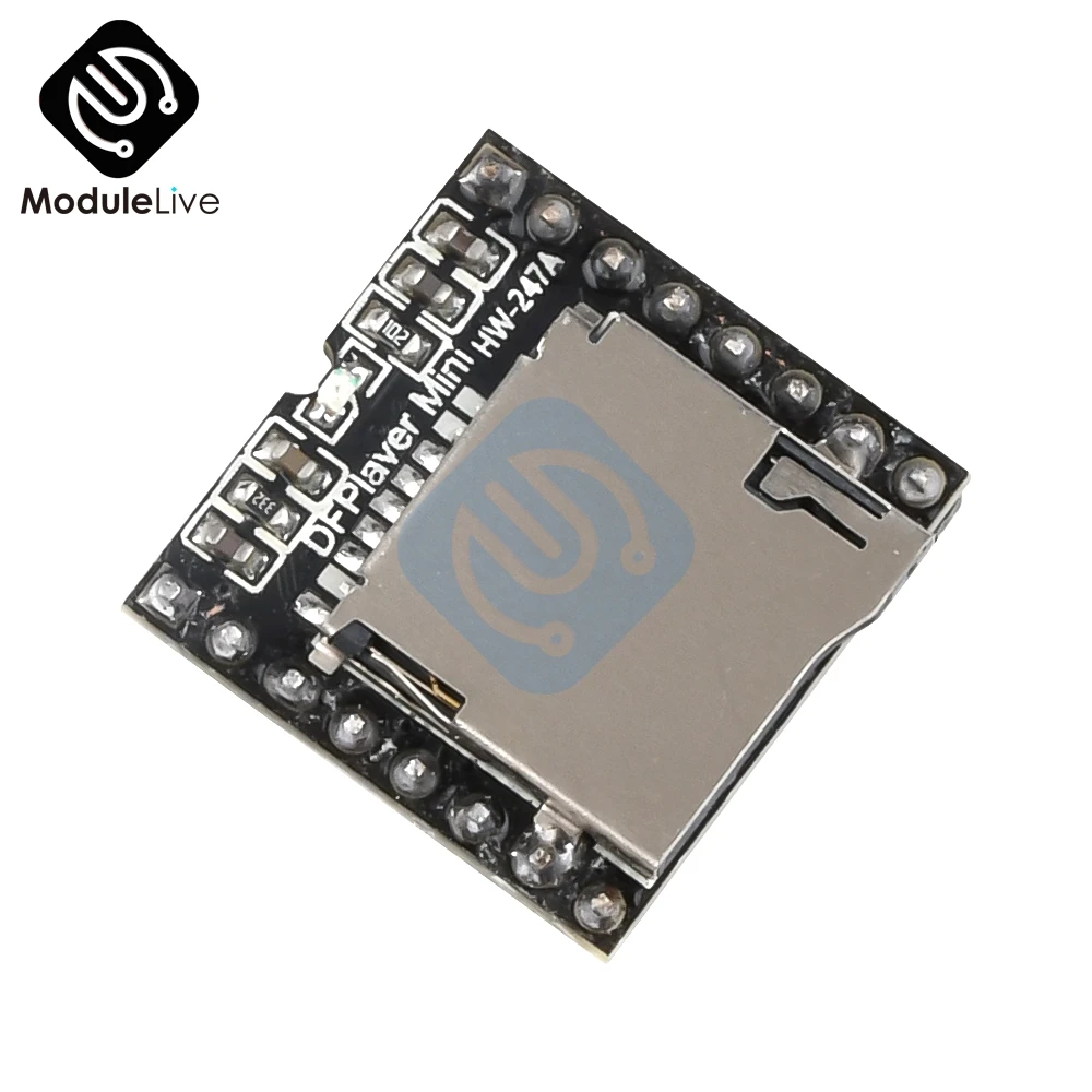 1Pcs DFPlayer Mini MP3 Player Modul MP3 Stimme Decode Board Für Arduino Unterstützung TF Karte U-Disk IO/Serial Port/AD