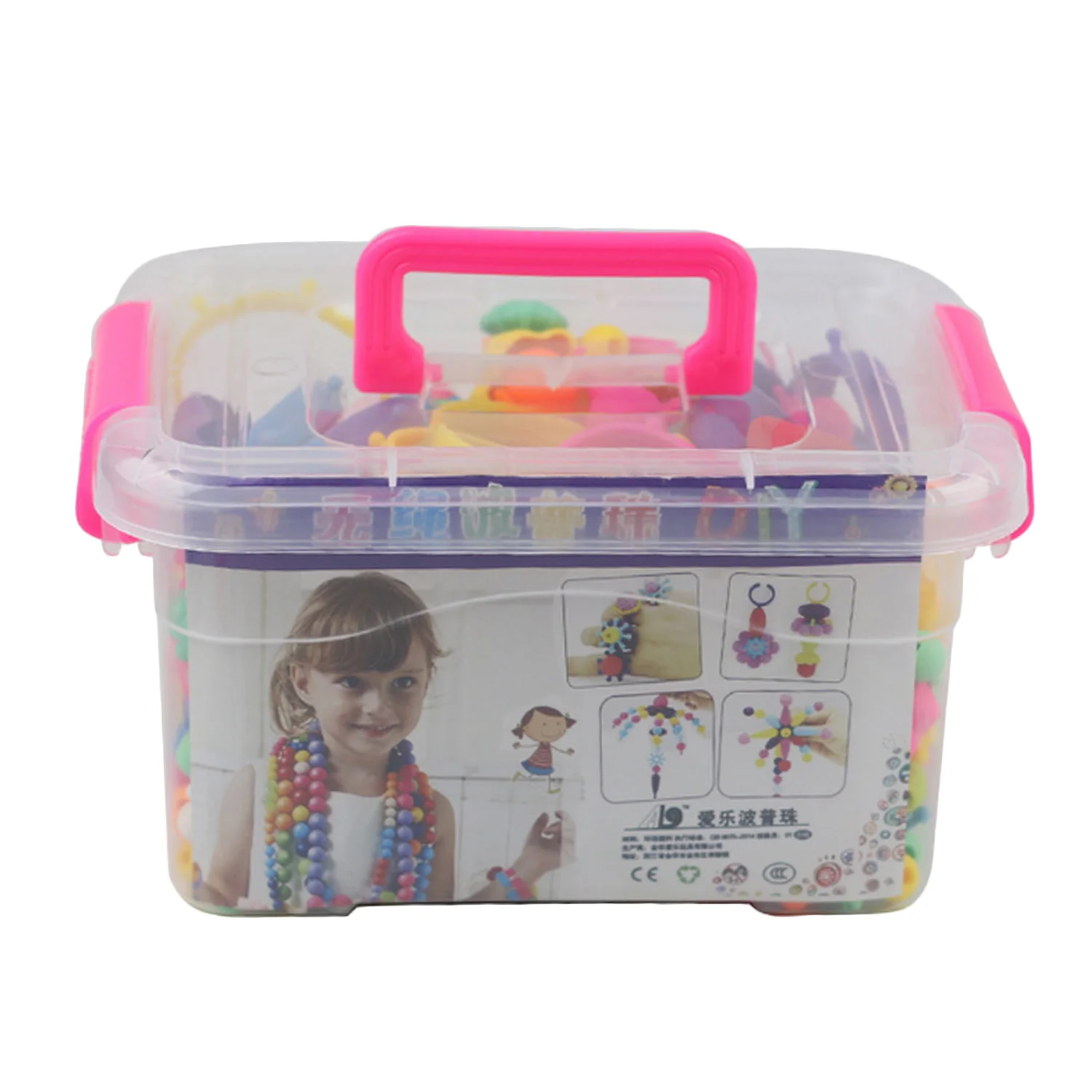 Besegad 485Pcs Colorful Assortiti Forme di Plastica Pop Perline gioielli FAI DA TE Set per I Bambini Delle Ragazze Giocattoli Regali FAI DA TE Manuale Collane che fanno