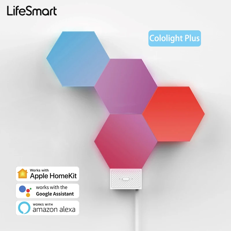 

LifeSmart Cololight Plus Smart LED Light Panels DIY Quantum Light 16 Million RGB Colors Works with Apple HomeKit Google Alexa