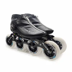 CITZip YRUN Speed Skates Shoes, 6-Layer Carbon Fiber, Branco Preto Azul Vermelho, 4 Rodas, 90mm, 100mm, 110mm, Race Patins, MPC, Vulcan