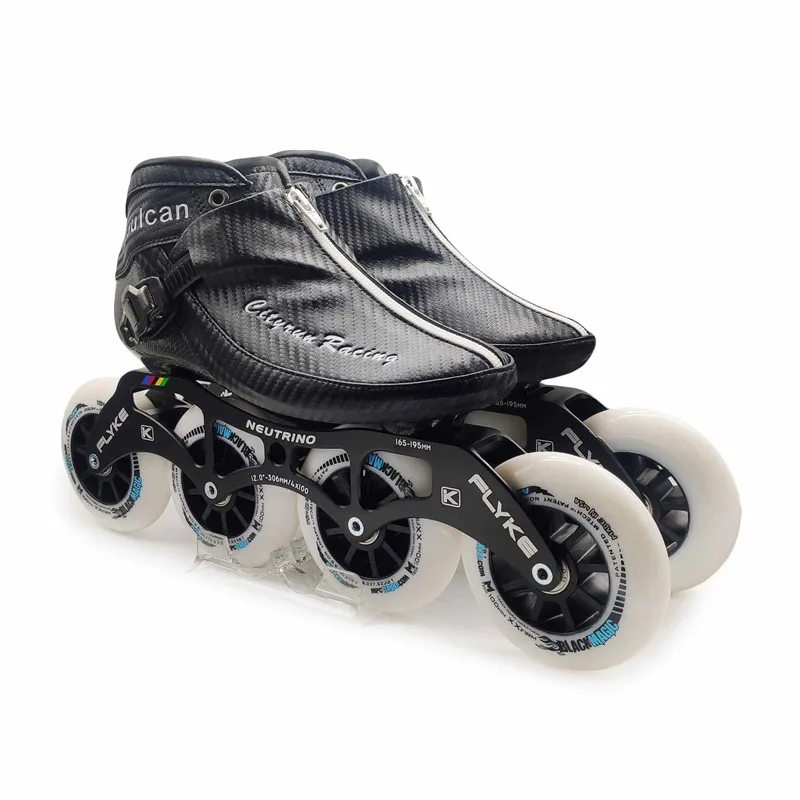 Zip CITYRUN Vulcan 6-layer Carbon Fiber Inline Speed Skates Shoes White Black Blue Red 4 Wheels 90mm 100mm 110mm Race Patins MPC