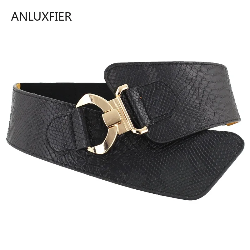 H9811 Waist Seal Ladies Wide Elastic Belt Female Simple Metal Buckle High Quality Fashion Leisure Waistband Luxury Cummerbunds