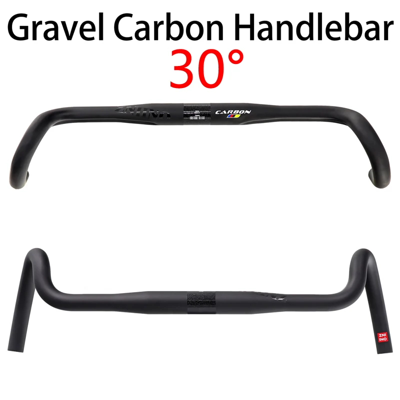 ZNIINO new Carbon Gravel handlebar Ultralight Big Flare Bar Cycle cross Road Bike handlebars carbon fiber bicycle 25 30 degrees