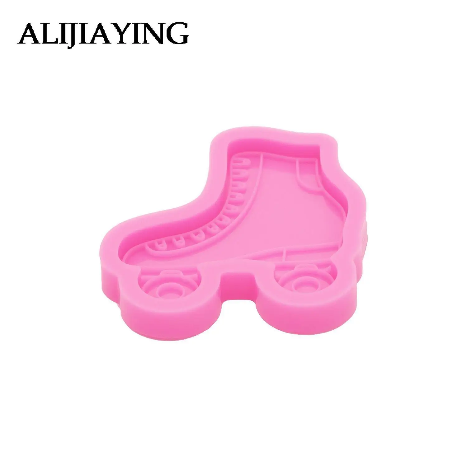 DY1033 Glossy Figure Skate Phone Grip Resin Mold for Badge Reel Epoxy, DIY Skating Shoes Crafts Molds Candy Chocolate for Cake