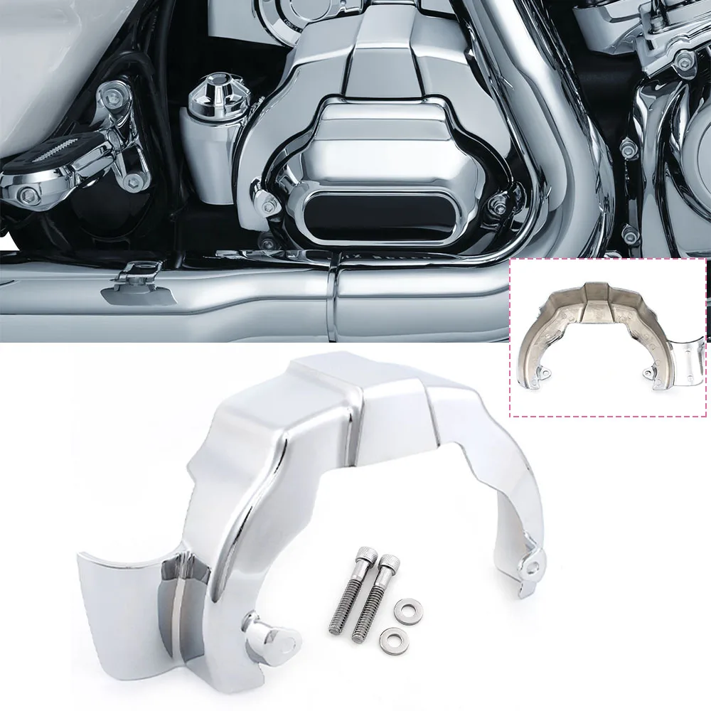 Motor Accessory Chrome Transmission Shroud Covers Inner Primary Accent Cover For Harley Touring Road King Street Electra Glide