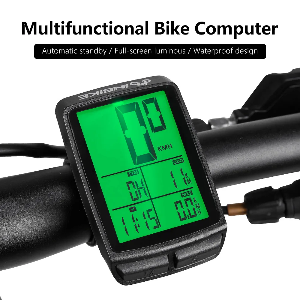 INBIKE Bicycle Computer Wireless Waterproof Bike Cycling Speedometer for Mountain Backlight MTB Road Computer Bike Accessories