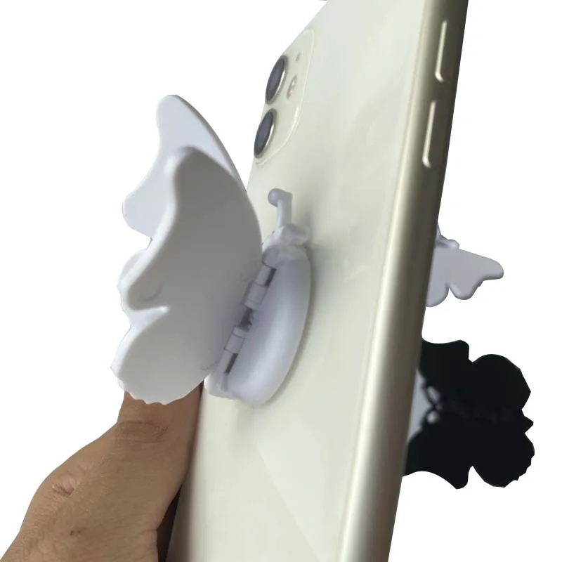 나비 휴대폰 거치대 나비 접이식 스트레치 브래킷 소재, DIY 회전 휴대폰 손가락 링 거치대, 스티커 포함, 2 개