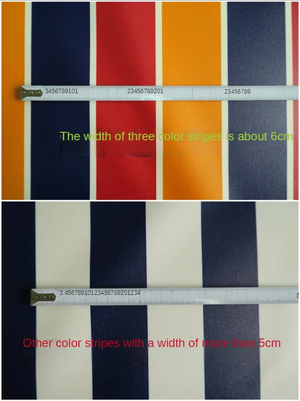 600D Oxford Waterproof Fabric By The Meter for Sewing Awning Yarn Dyed Cloth Sun Resistant Color Strip Thickened Anti Cracking