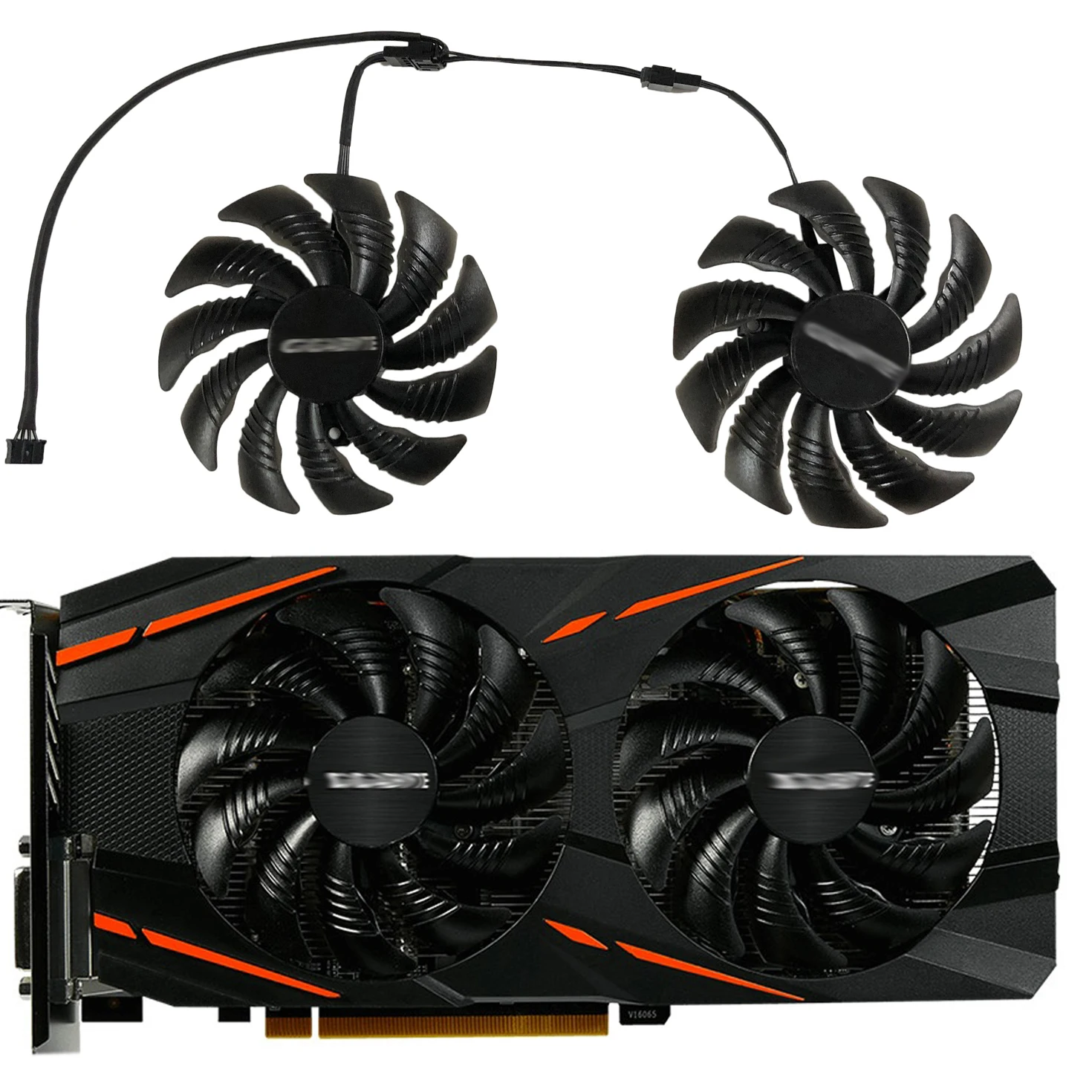 2Pcs/Set,T129215SU,90mm Diameter,Graphics Card fan,GPU Cooler,For GeForce Gigabyte GTX 1070 GV N1070WF2 OC GV-N1070WF2 WINDFORCE